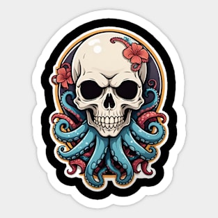 Octopus Skull 4 Sticker